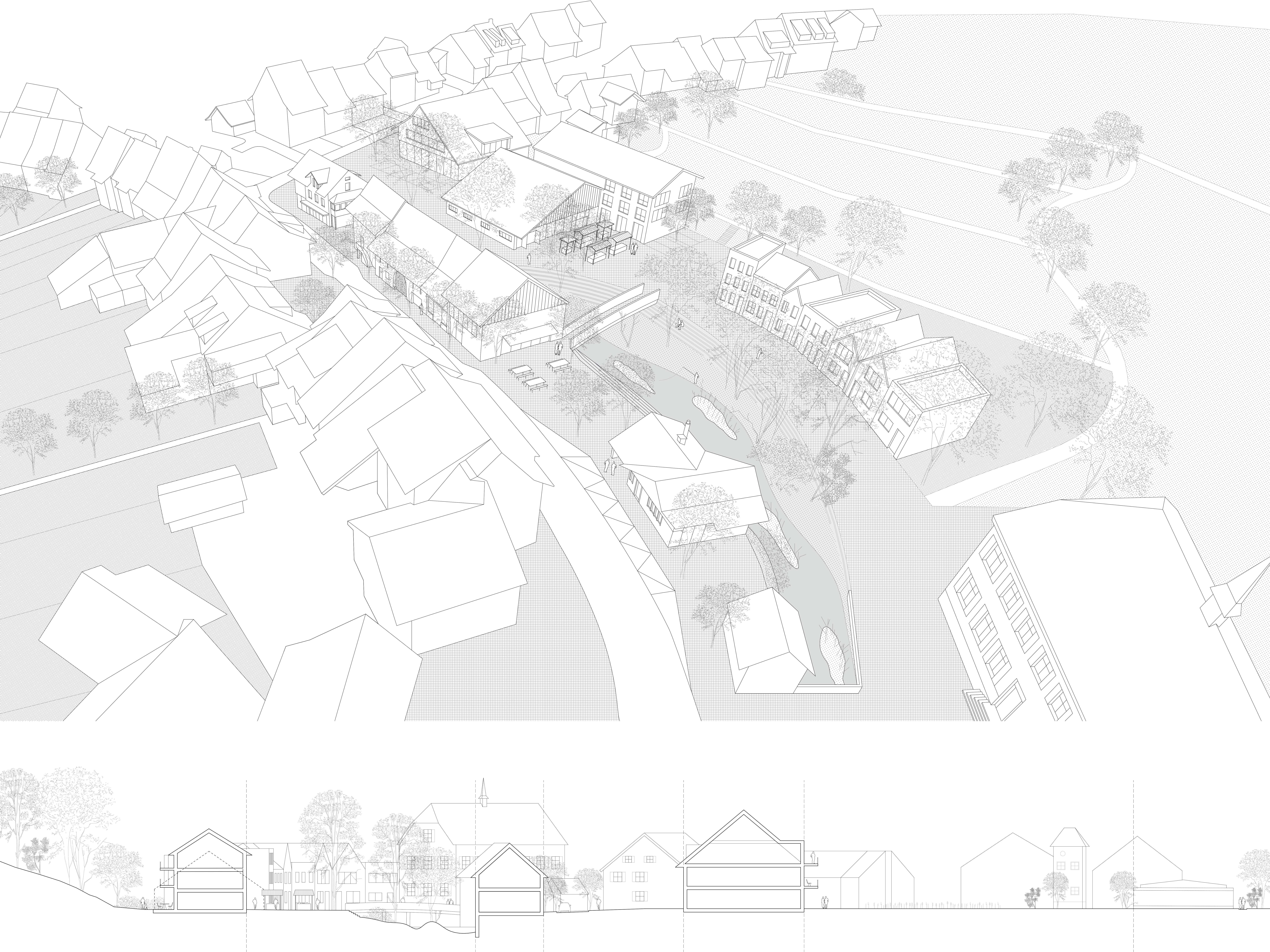 Visualisierung der neuen Gestaltungspläne für den Ortskern Ziefen